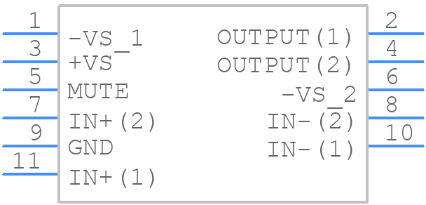TDA7264A - STMicroelectronics - PCB symbol