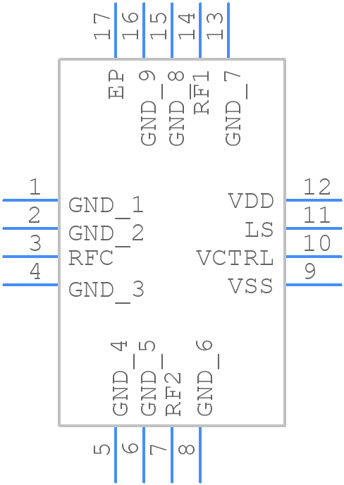 ADRF5019BCPZN-R7 - Analog Devices - PCB symbol