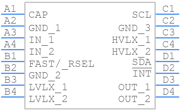 MAX20343BEWE+ - Analog Devices - PCB symbol