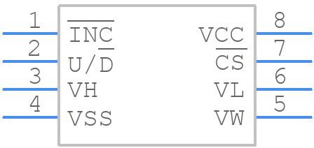 X9C104P - Renesas Electronics - PCB symbol