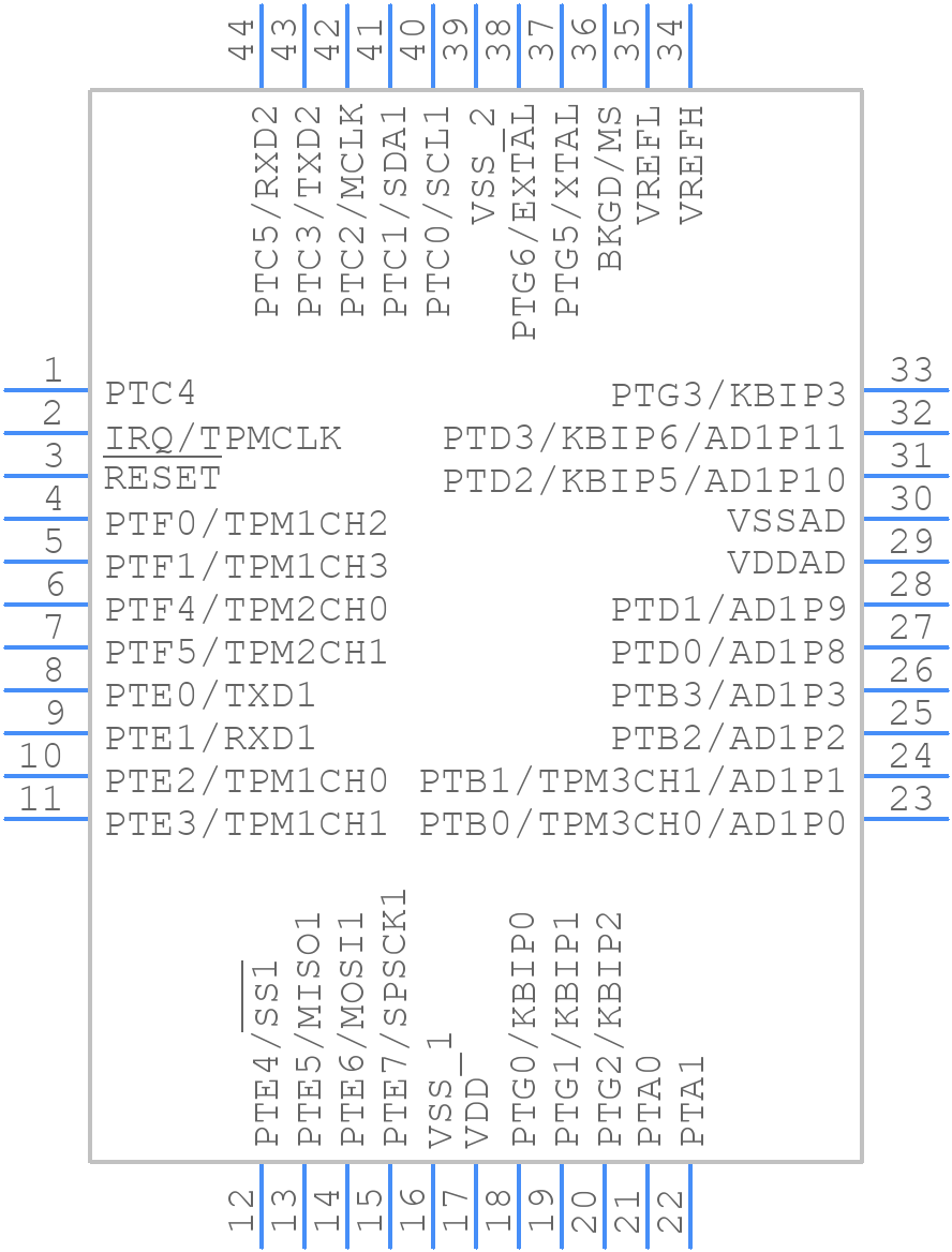 MC9S08AC16CFGE - NXP - PCB symbol