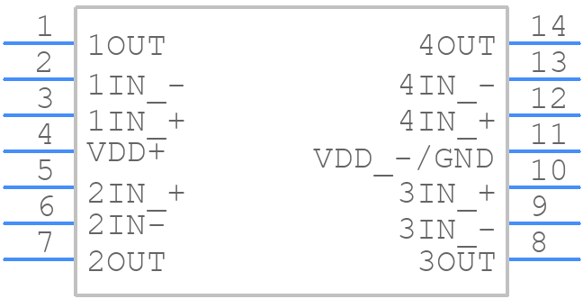 TLV2324IDR - Texas Instruments - PCB symbol