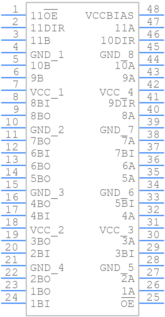 SN74ABTE16246DLG4 - Texas Instruments - PCB symbol
