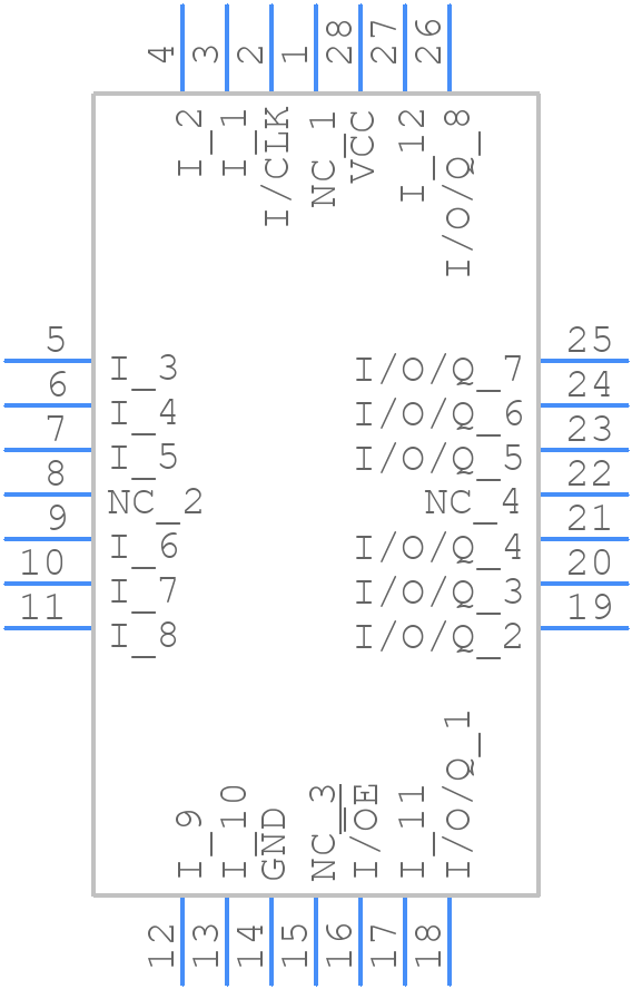 GAL20V8B-10LJ - Lattice Semiconductor - PCB symbol