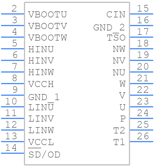 STGIB10CH60TS-E - STMicroelectronics - PCB symbol