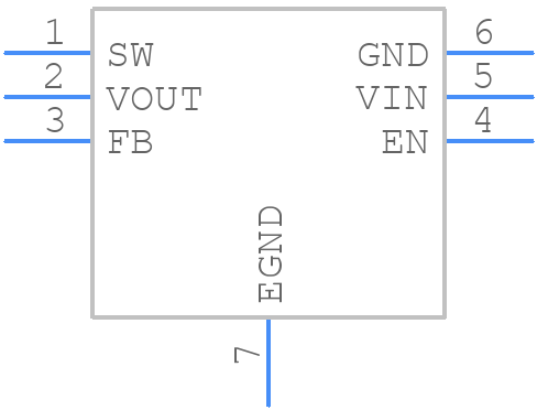 TPS62122DRVR - Texas Instruments - PCB symbol