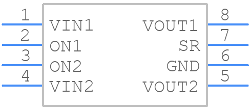 TPS22960DCNR - Texas Instruments - PCB symbol