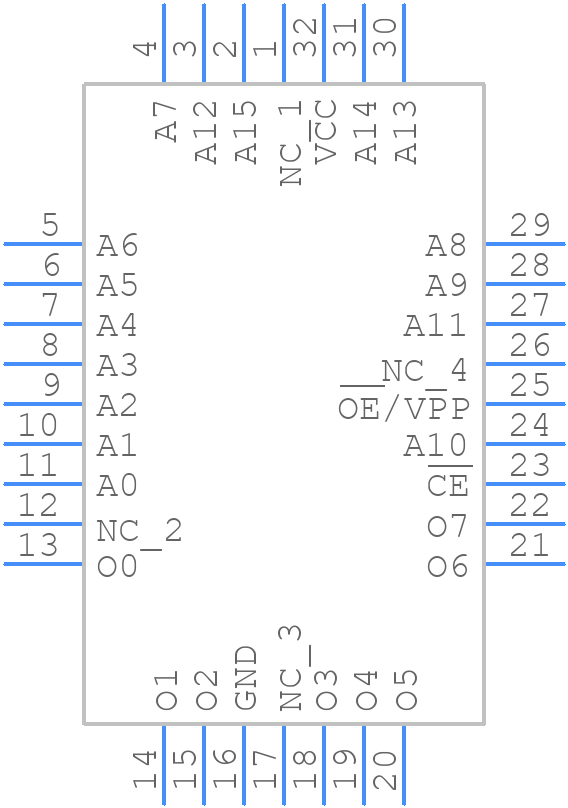 AT27C512R-70JU - Microchip - PCB symbol