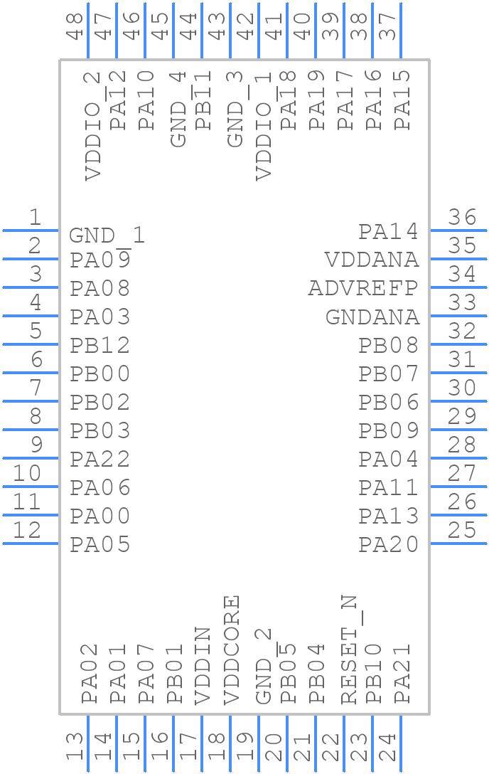 AT32UC3L0128-AUT - Microchip - PCB symbol