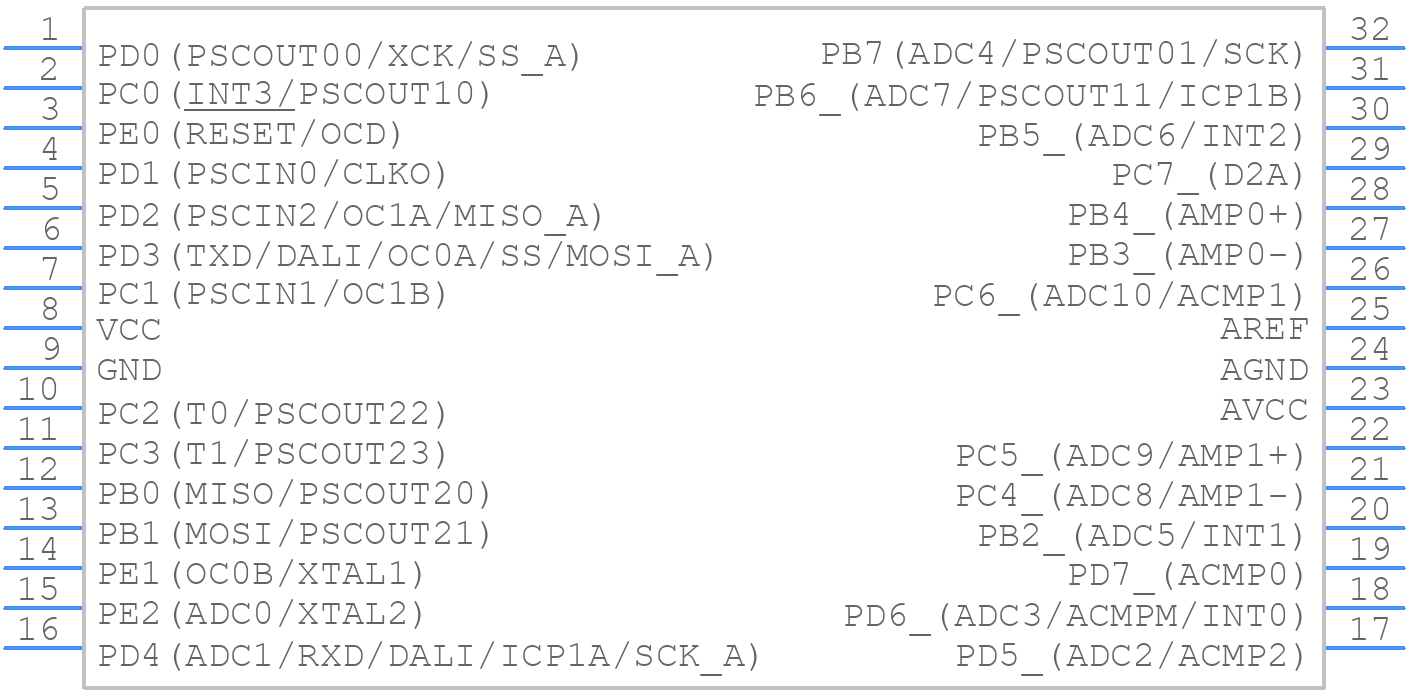 AT90PWM316-16SU - Microchip - PCB symbol
