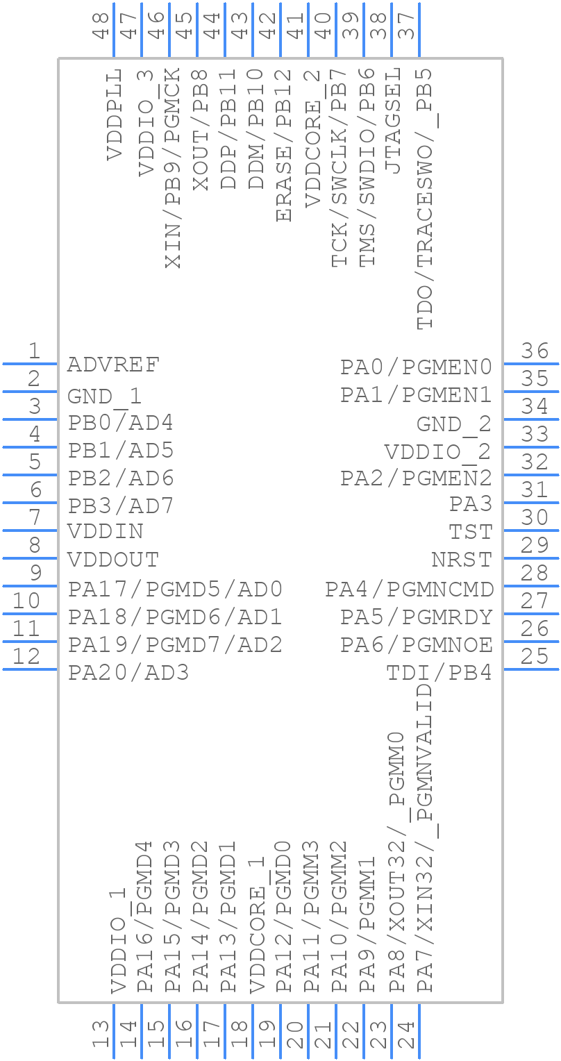 ATSAM3S4AA-AU - Microchip - PCB symbol
