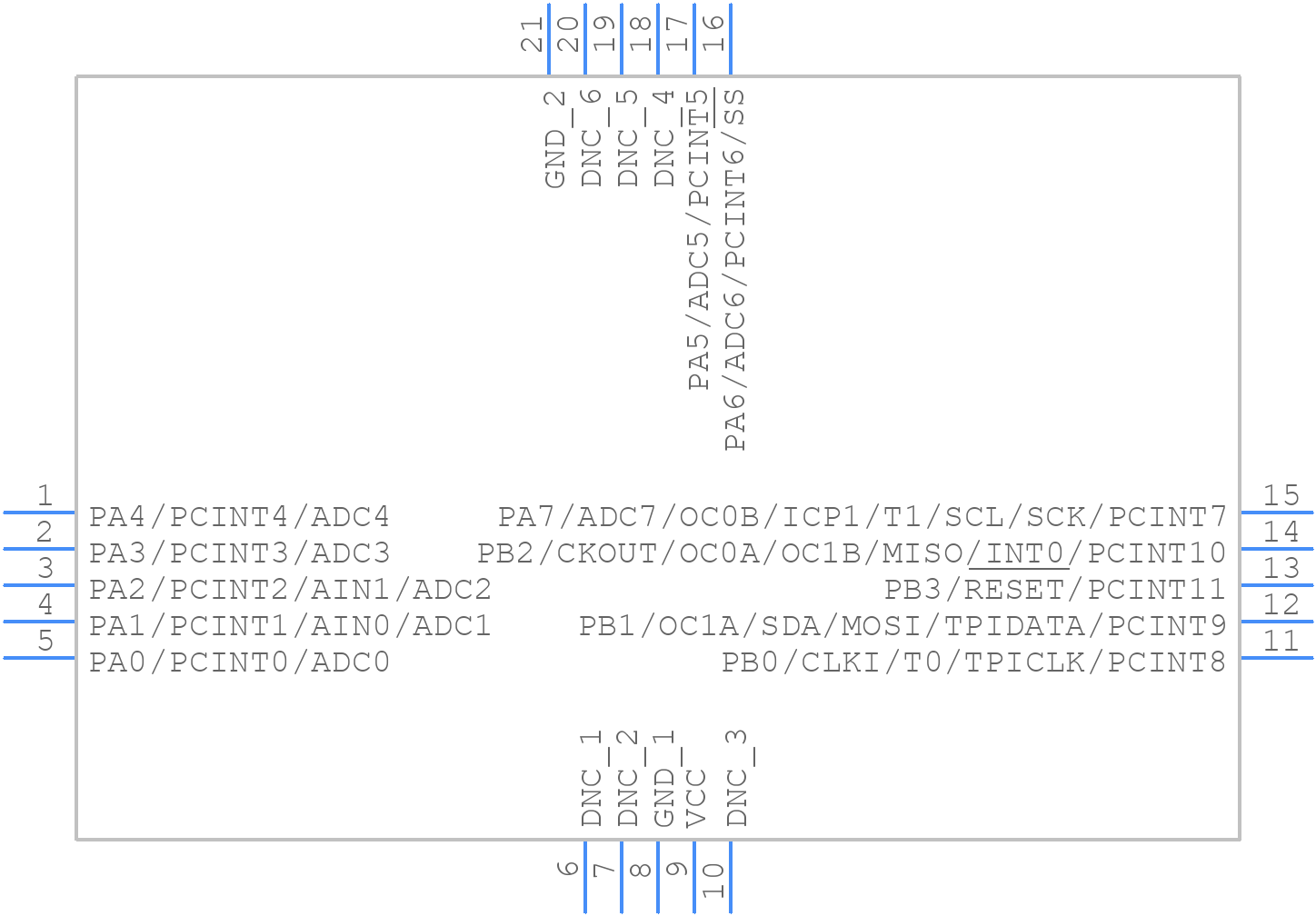 ATTINY20-MMH - Microchip - PCB symbol