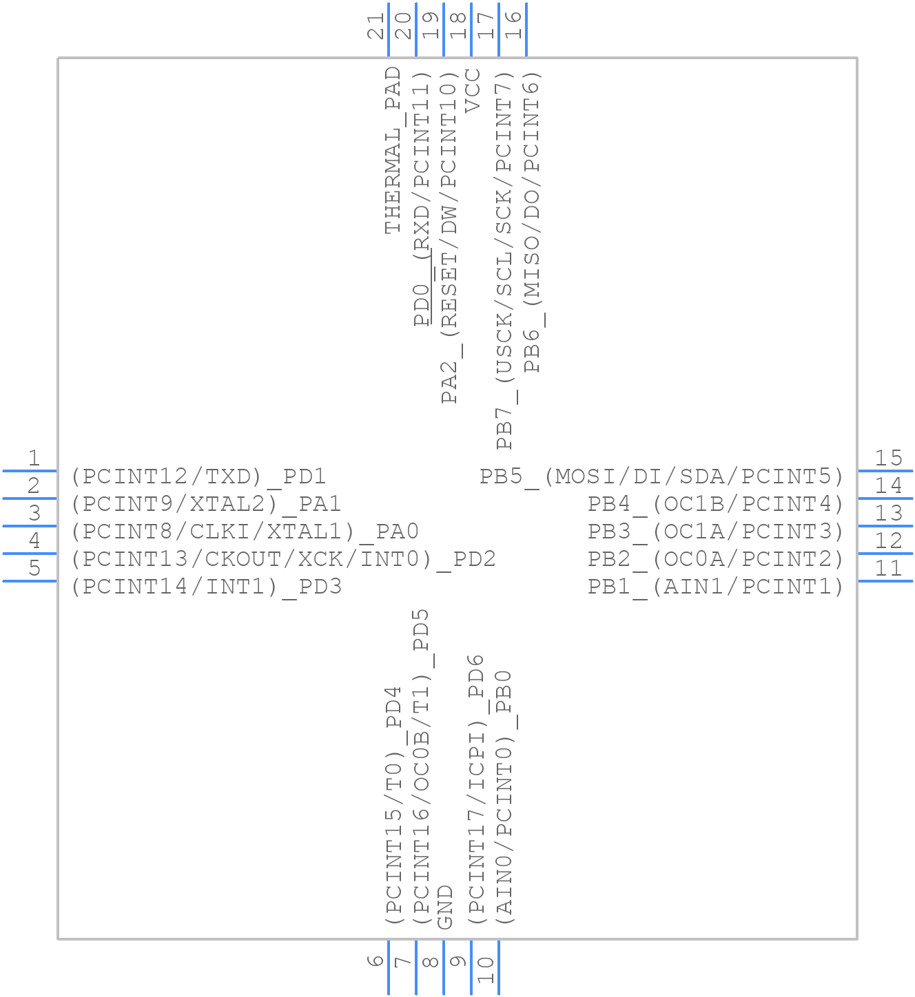 ATTINY2313A-MMH - Microchip - PCB symbol