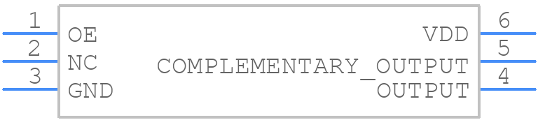 500DLAA200M000ACF - Silicon Labs - PCB symbol