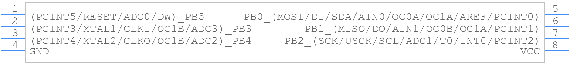 ATTINY25V-10SSU - Microchip - PCB symbol
