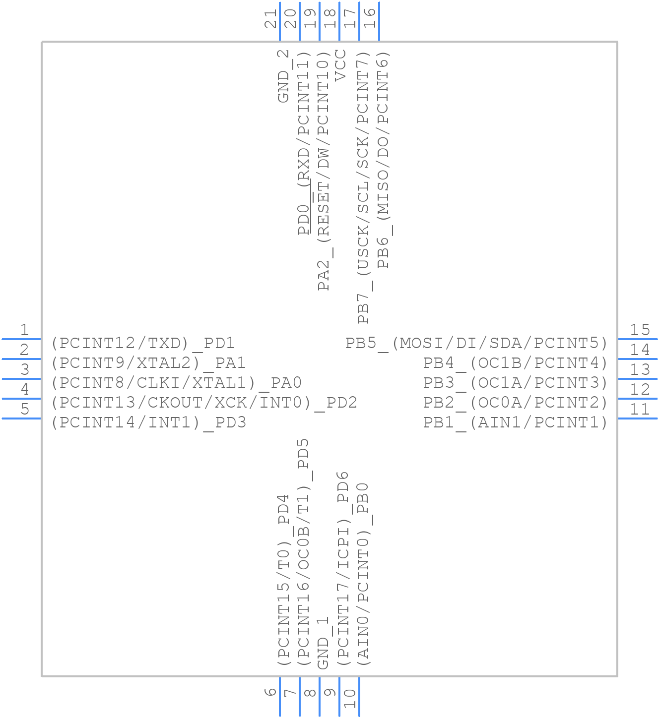 ATTINY4313-MMH - Microchip - PCB symbol