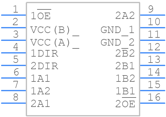 74AVC4T245GU-Q100X - Nexperia - PCB symbol
