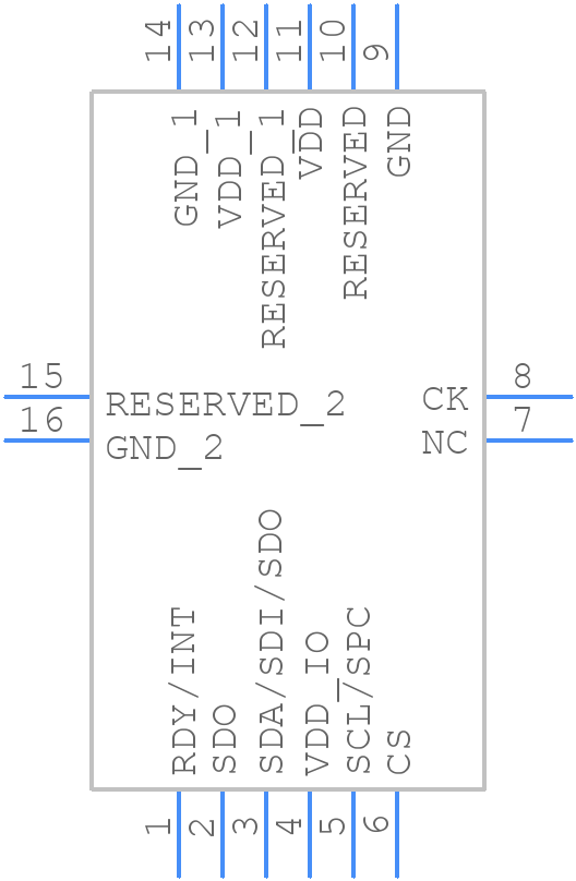 LIS3LV02DL - STMicroelectronics - PCB symbol