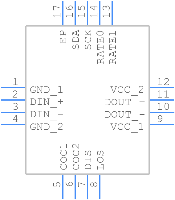 ONET8501PRGTT - Texas Instruments - PCB symbol