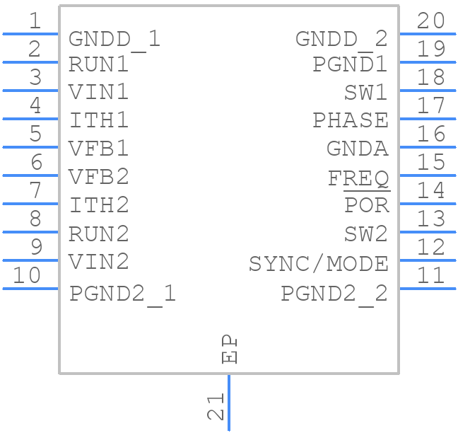 LTC3417AIFE-1#PBF - Analog Devices - PCB symbol