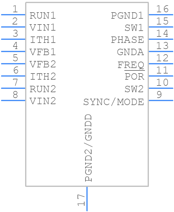 LTC3417AIDHC-1#PBF - Analog Devices - PCB symbol