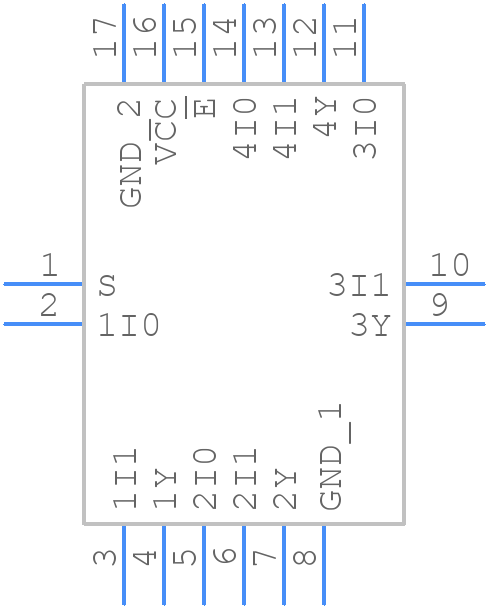 74AHCT157BQ-Q100X - Nexperia - PCB symbol