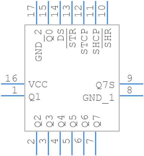 74LVC594ABQ-Q100X - Nexperia - PCB symbol