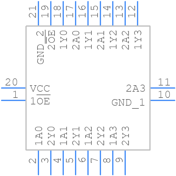 74AHCT240BQ-Q100X - Nexperia - PCB symbol