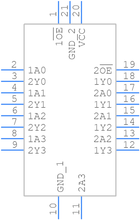 74HCT240BQ-Q100,11 - Nexperia - PCB symbol