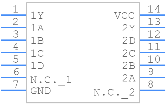 74HC4002D-Q100,118 - Nexperia - PCB symbol