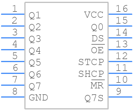 74LV595DB,112 - Nexperia - PCB symbol