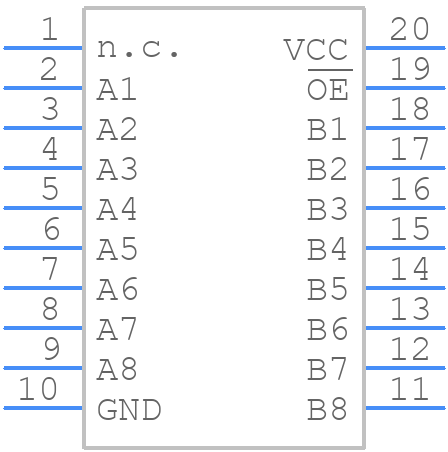 74CBTLV3245PW-Q10J - Nexperia - PCB symbol