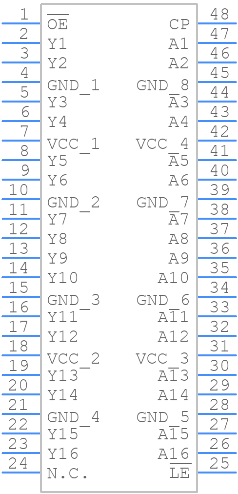 74AVC16334ADGG,112 - Nexperia - PCB symbol