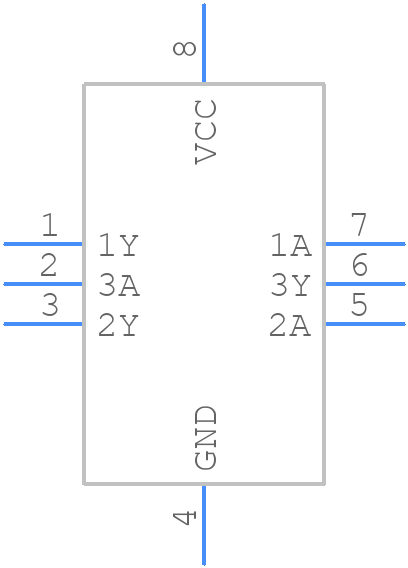 74AUP3G0434GMH - Nexperia - PCB symbol
