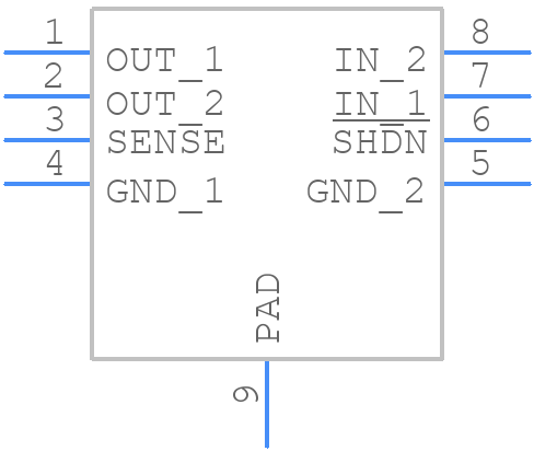 LT1965EDD-3.3#PBF - Analog Devices - PCB symbol