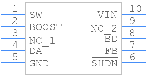 LT3502EMS#PBF - Analog Devices - PCB symbol