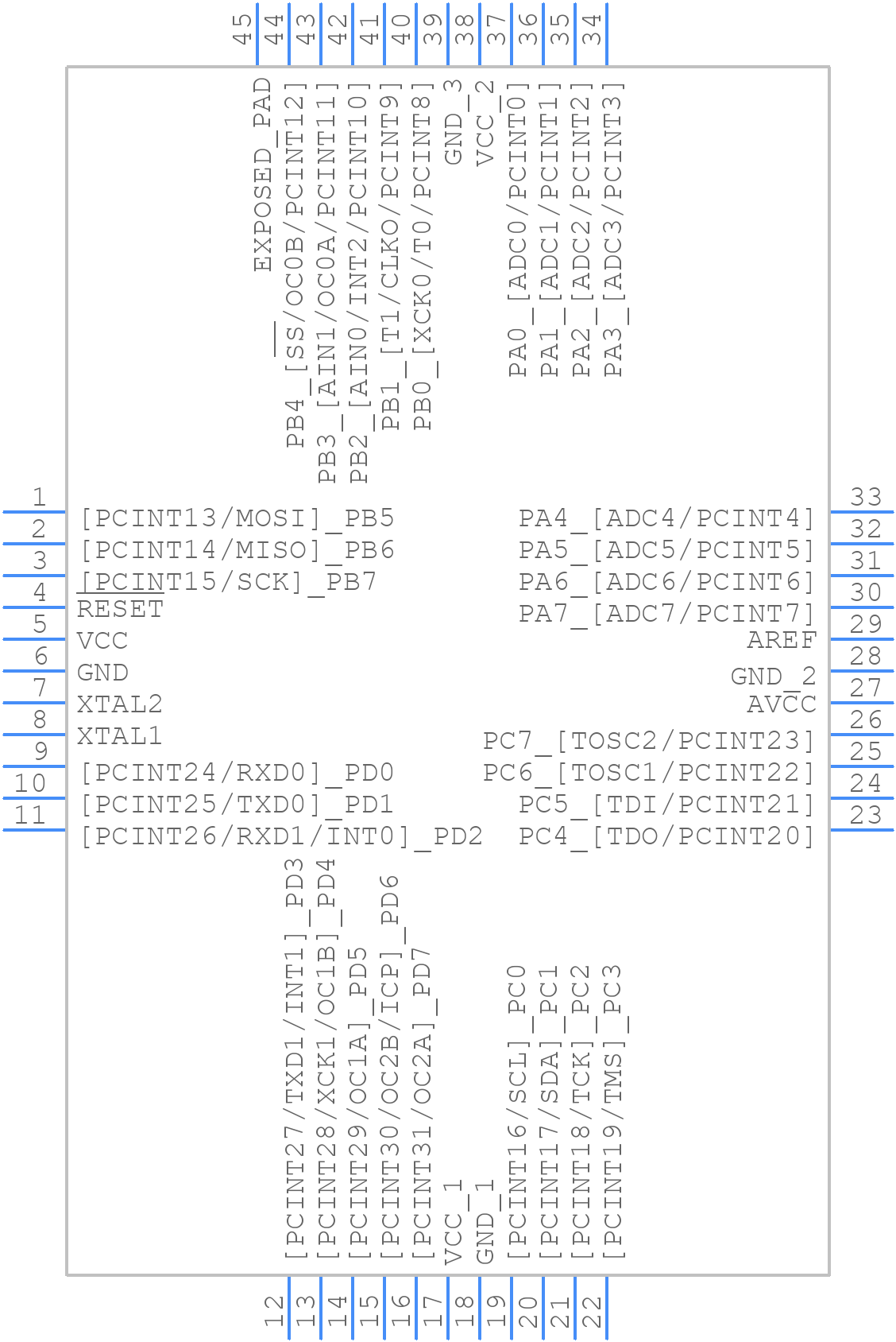 ATMEGA644P-20MU - Microchip - PCB symbol