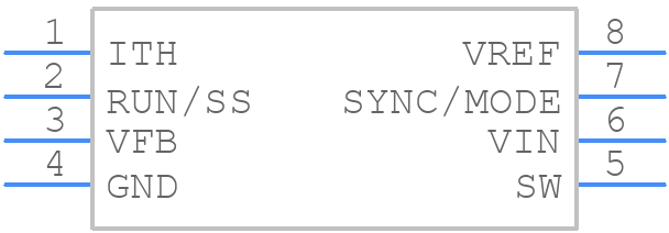 LTC1707IS8#PBF - Analog Devices - PCB symbol
