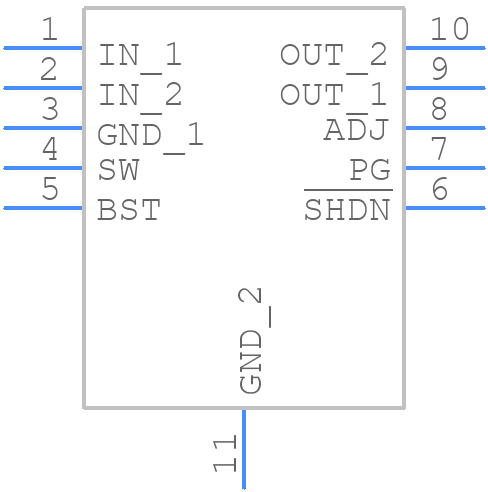 LTC3026EDD#PBF - Analog Devices - PCB symbol