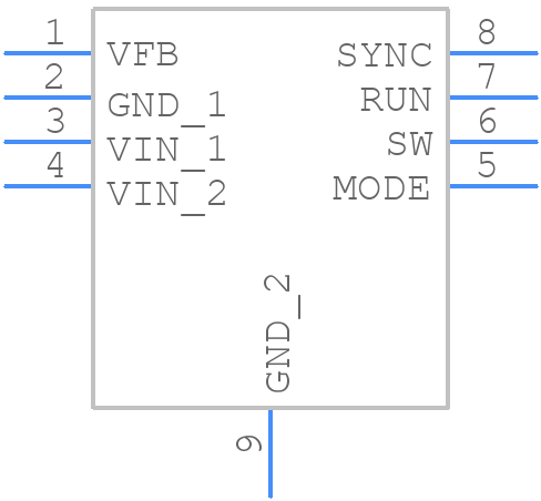 LTC3409EDD#PBF - Analog Devices - PCB symbol