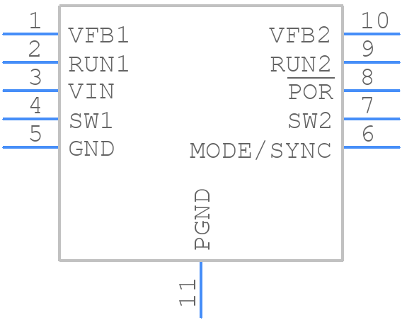 LTC3548EDD#PBF - Analog Devices - PCB symbol