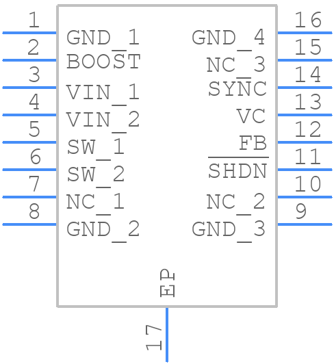 LT1765EFE-3.3#PBF - Analog Devices - PCB symbol