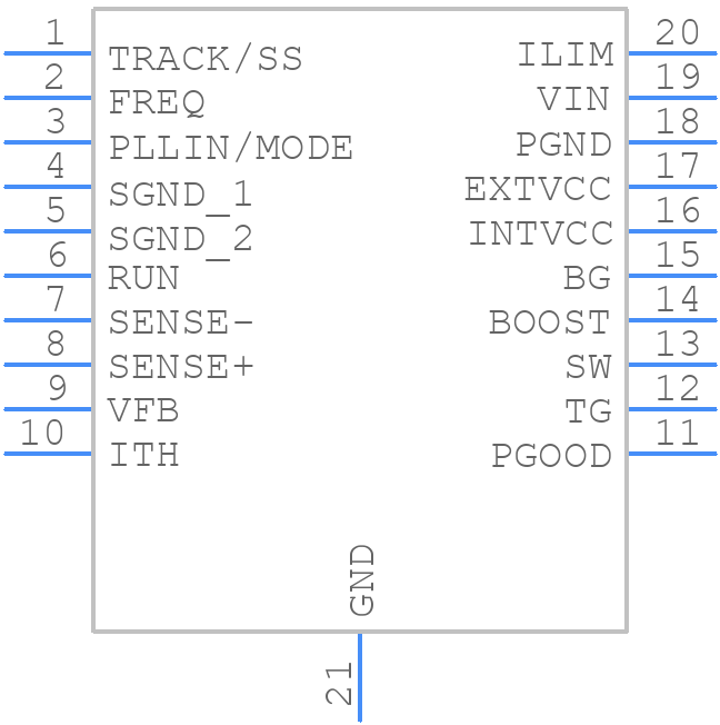 LTC3891EFE#PBF - Analog Devices - PCB symbol