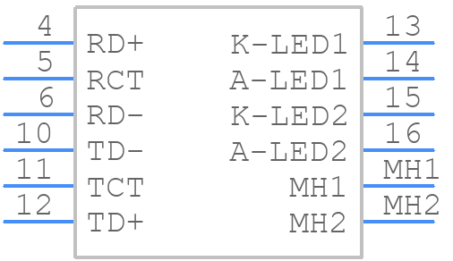 A829-1A1T-91B - BelFuse - PCB symbol