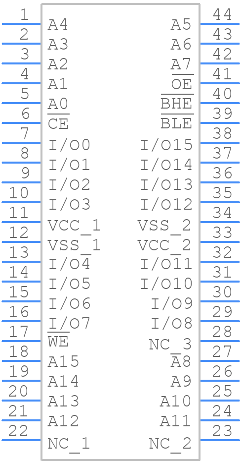 CY62126EV30LL-45ZSXI - Infineon - PCB symbol