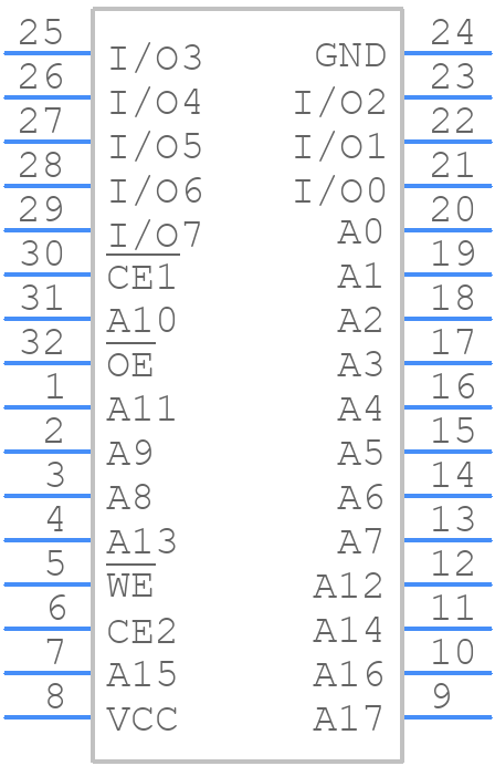 CY62138FV30LL-45ZAXI - Infineon - PCB symbol