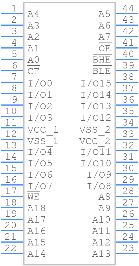 CY62157EV30LL-45ZSXI - Infineon - PCB symbol