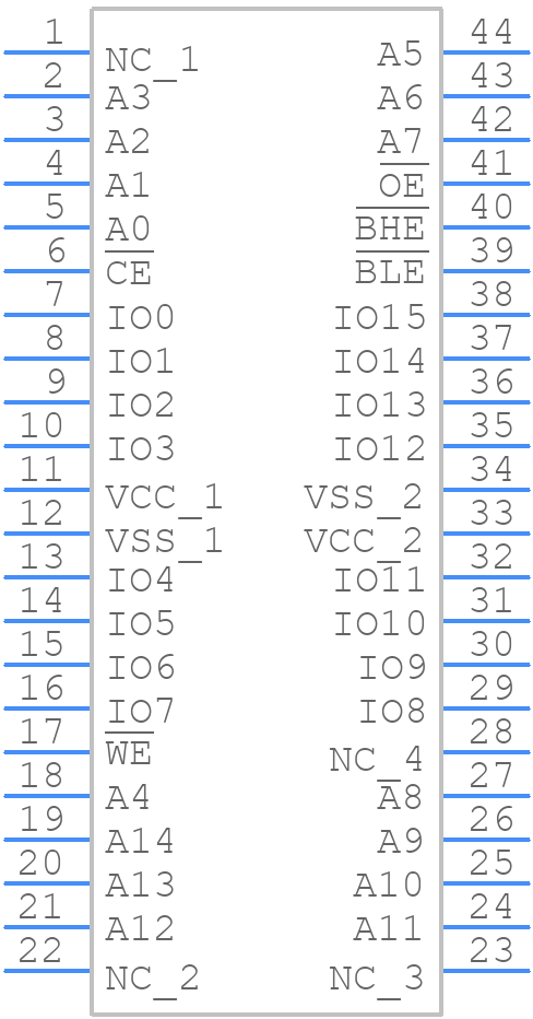 CY7C1020D-10ZSXI - Infineon - PCB symbol