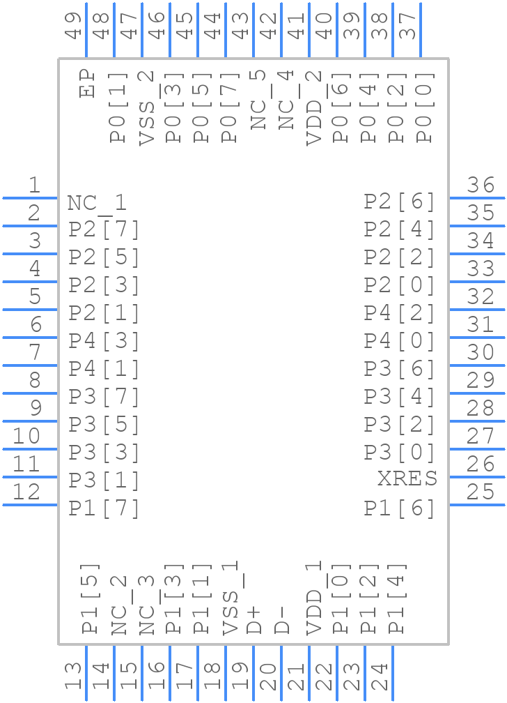 CY8C24493-24LTXI - Infineon - PCB symbol
