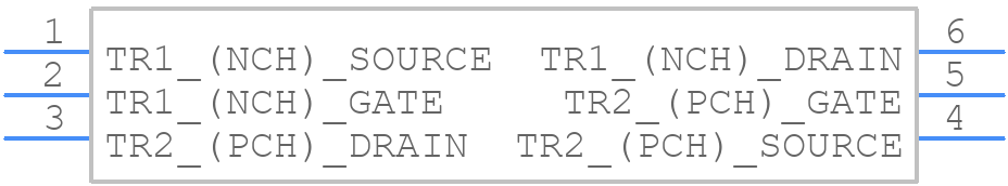 US6M1TR - ROHM Semiconductor - PCB symbol